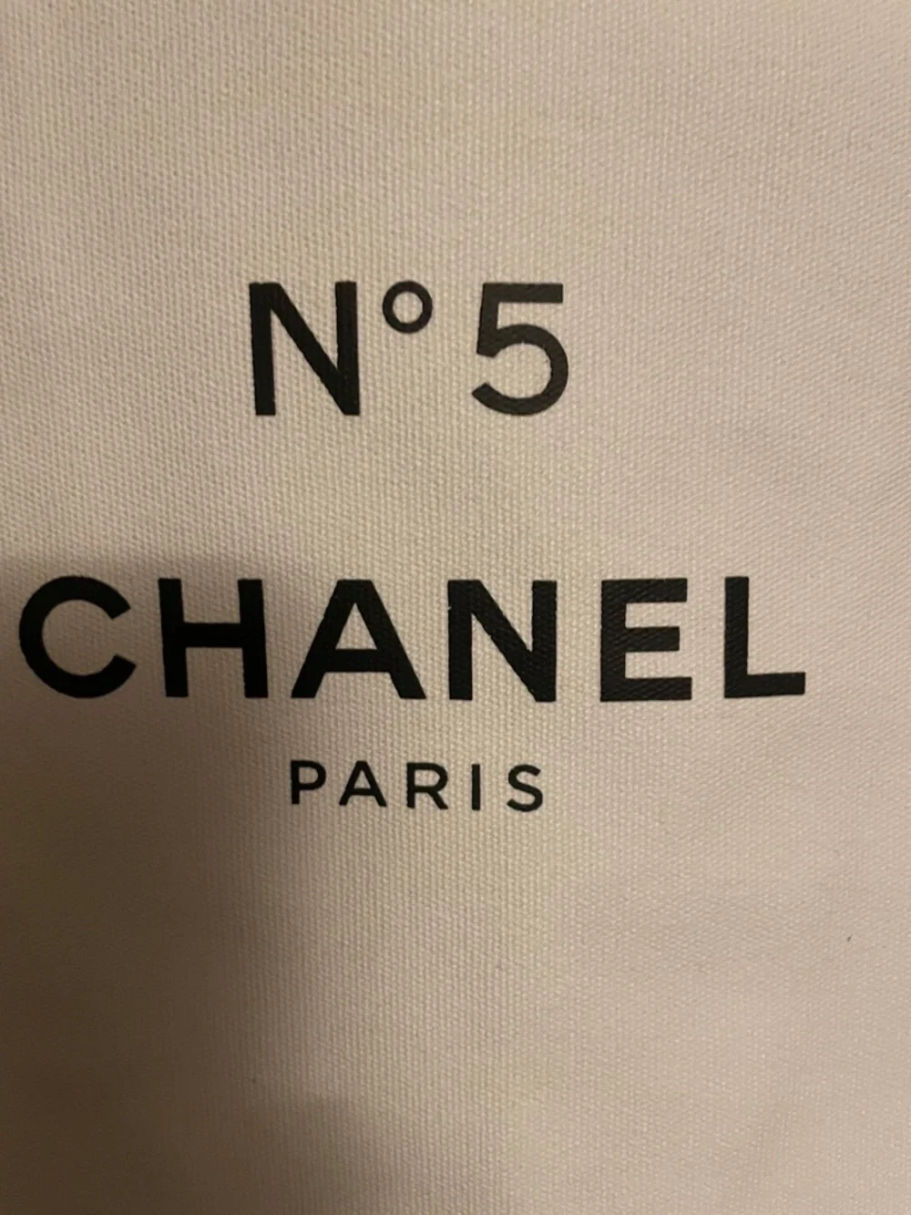 GWP White Canvas N°5 Paris Tote with Black Trim plus mini Chance - Picture 5 of 17